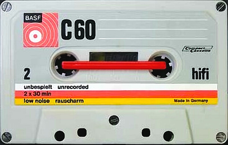 Compact Cassette BASF 60 "Plastic case" Type I Normal 1969 Europe