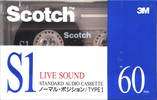 Compact Cassette Scotch S1 Live Sound 60 "S1-60 JM-0090-4293-9" Type I Normal 1993 Japan