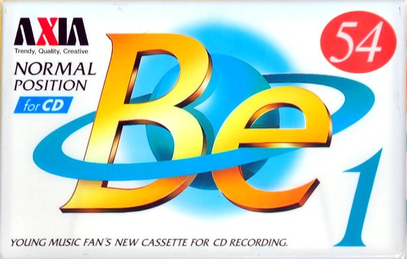 Compact Cassette AXIA Be 1 54 "BE1A 54" Type I Normal 1996 Japan