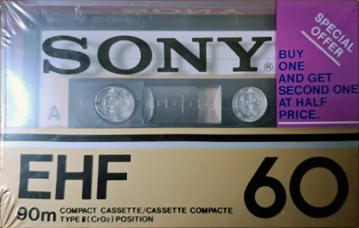 2 pack Sony EHF 60 Type II Chrome 1978 USA