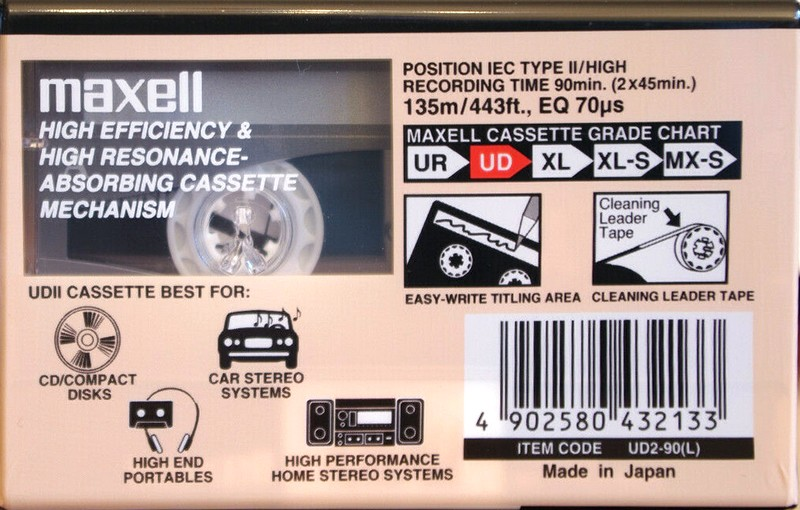 Compact Cassette: Maxell / Hitachi Maxell - UDII 90