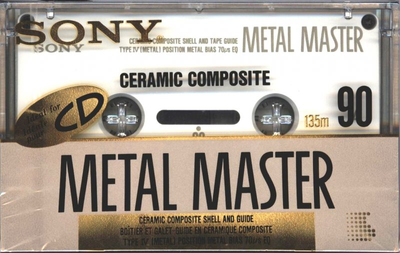 Compact Cassette Sony Metal Master 90 Type IV Metal 1990 North America
