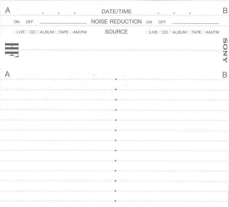 Compact Cassette Sony HF 90 Type I Normal 1992 Europe