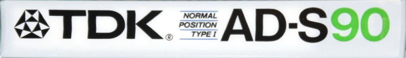 Compact Cassette TDK AD-S 90 Type I Normal 1986 North America