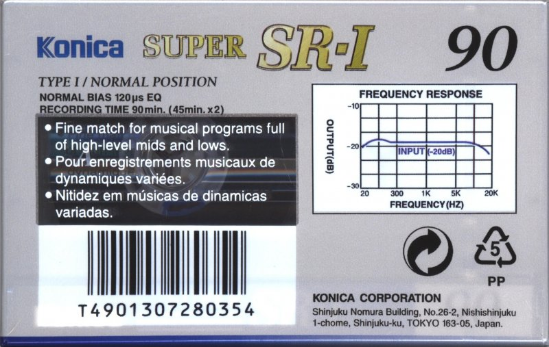 Compact Cassette:  Konica - SR-I 90