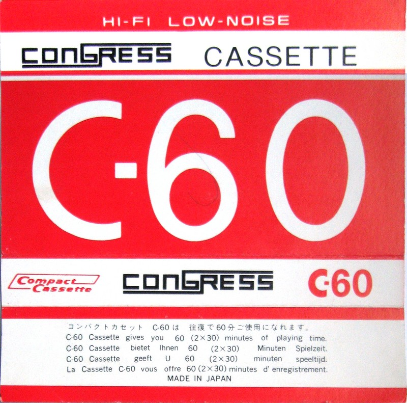 Compact Cassette Congress 60 Type I Normal 1979 Japan