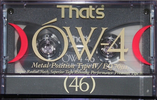 Compact Cassette Thats OW-4 46 Type IV Metal 1990 Japan