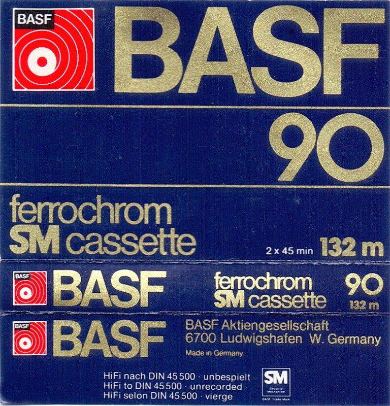 Compact Cassette BASF Ferrochrom 90 Type III Ferro Chrome 1977 Europe