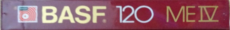 Compact Cassette BASF Metal IV 120 "ME IV / MP IV" Type IV Metal 1985 Europe