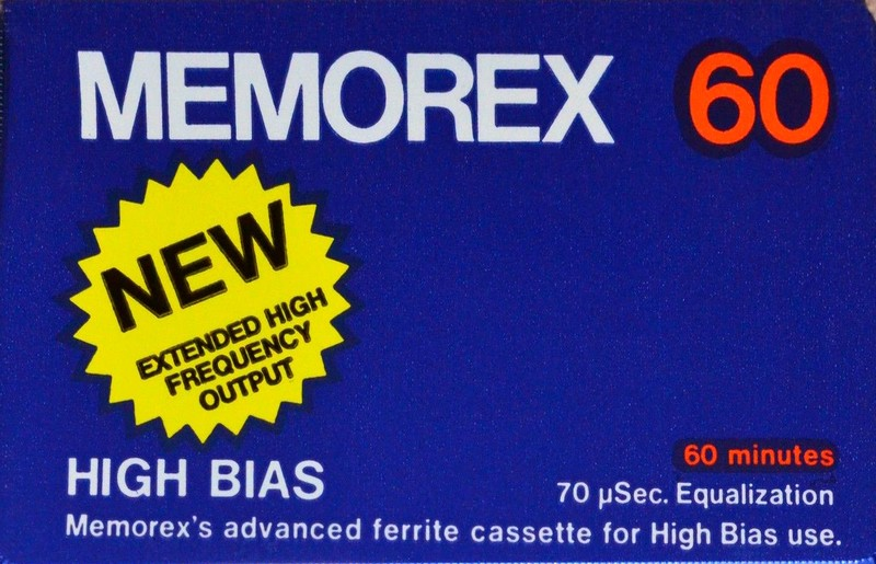 Compact Cassette Memorex High Bias 60 Type II Chrome 1979 USA