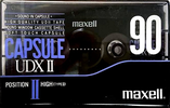 Compact Cassette Maxell Capsule II 90 "UDXII" Type II Chrome 1991 USA