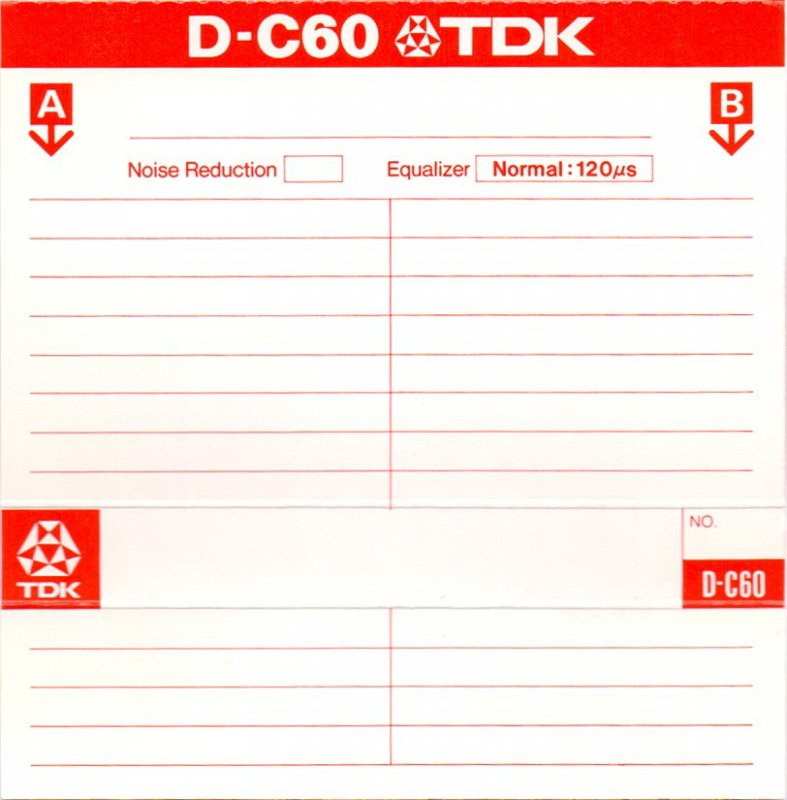Compact Cassette TDK D 60 Type I Normal 1979 Europe