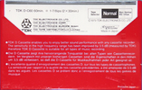 Compact Cassette TDK D 60 Type I Normal 1979 Europe