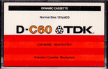 Compact Cassette TDK D 60 Type I Normal 1979 Europe