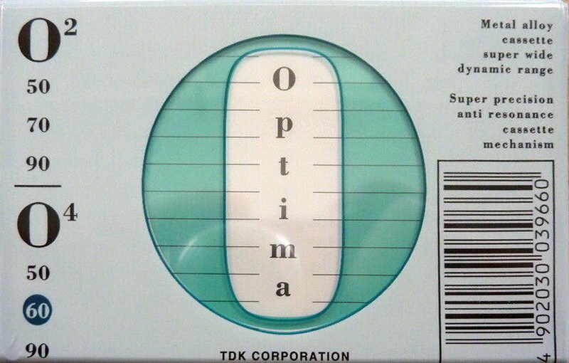 Compact Cassette TDK Optima 60 "O4" Type IV Metal 1997 Europe