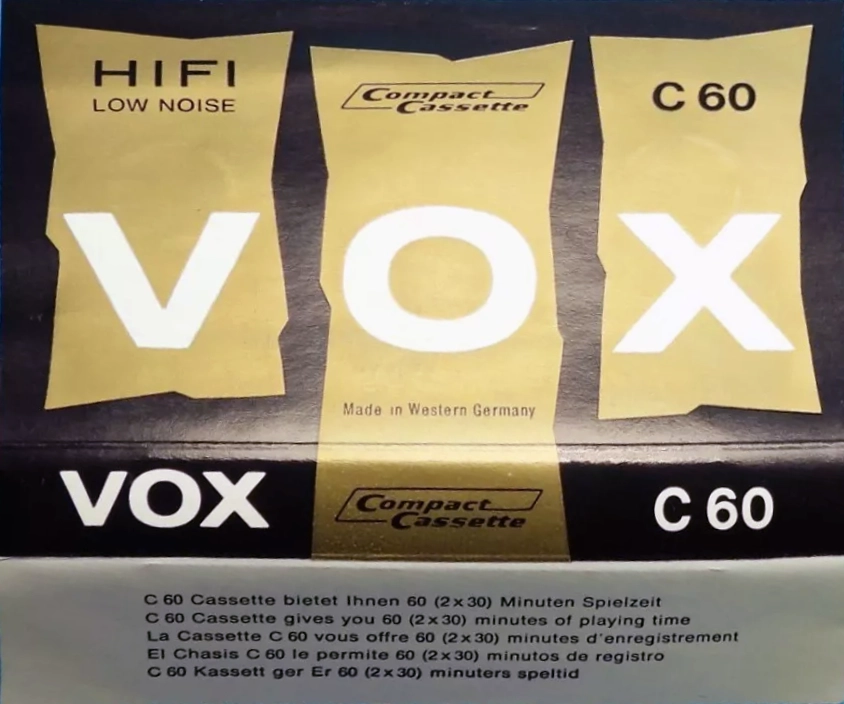 Compact Cassette VOX 60 Type I Normal 1975 Europe