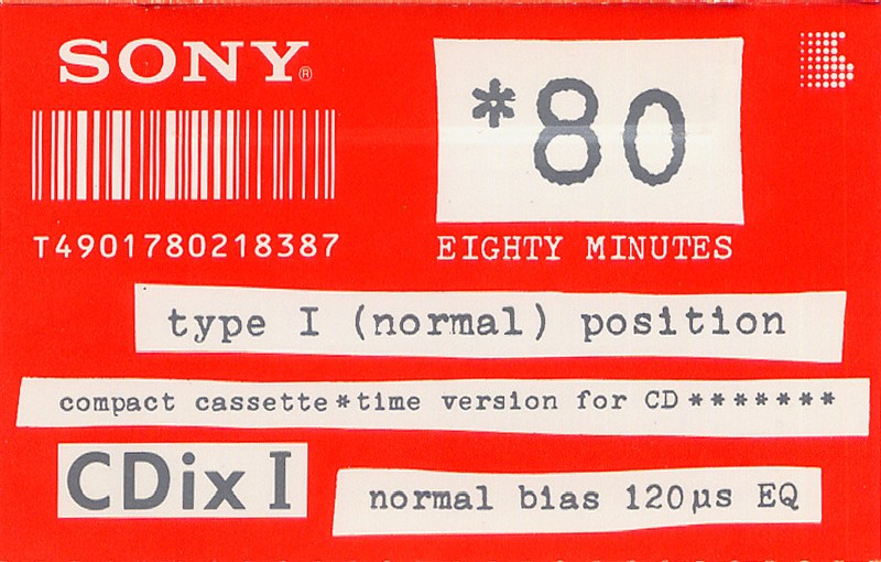 Compact Cassette: Sony  - CDix I 80