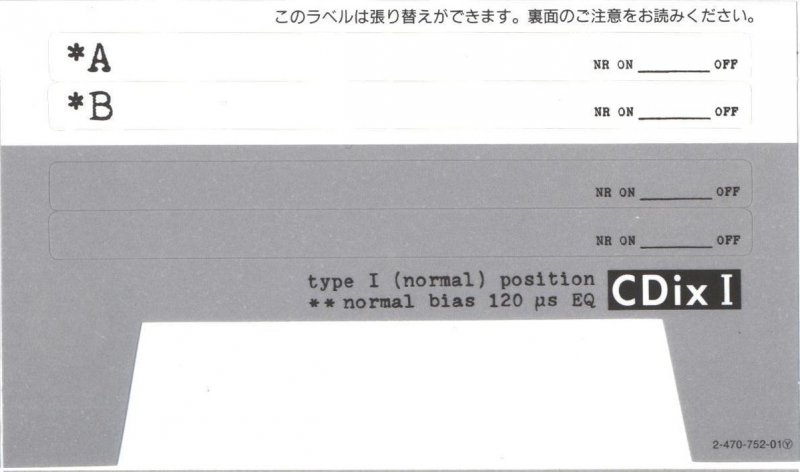 Compact Cassette: Sony  - CDix I 80