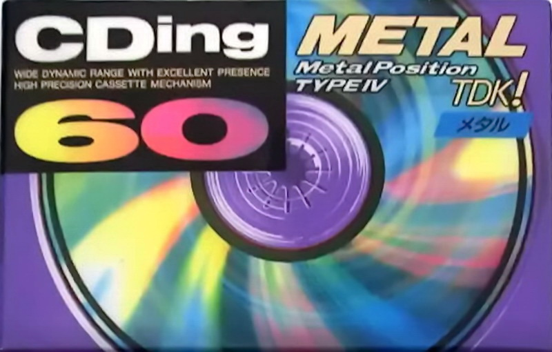 Compact Cassette TDK CDing Metal 60 "CDM-60F" Type IV Metal 1994 Japan