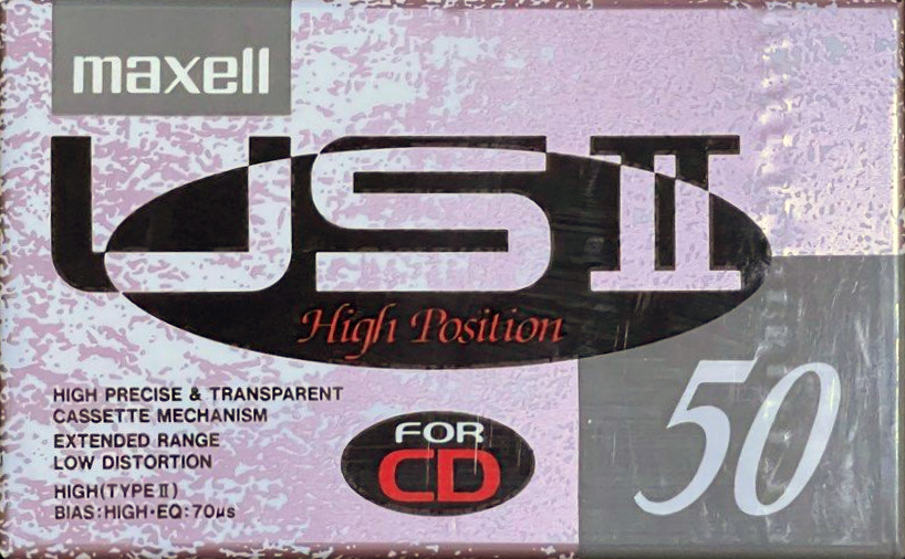 Compact Cassette Maxell US 50 "USII 50" Type II Chrome 1991 Japan