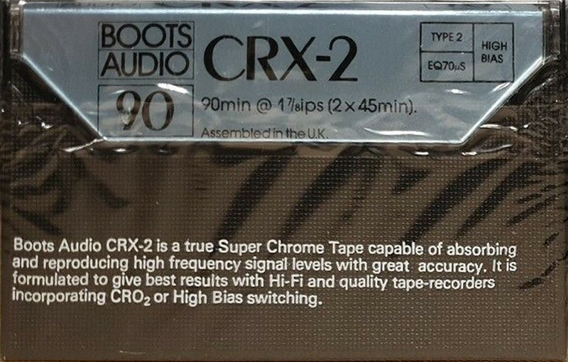 Compact Cassette:  Boots Audio - CRX-2 90