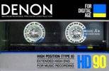 Compact Cassette Denon HD 90 Type II Chrome 1986 Japan