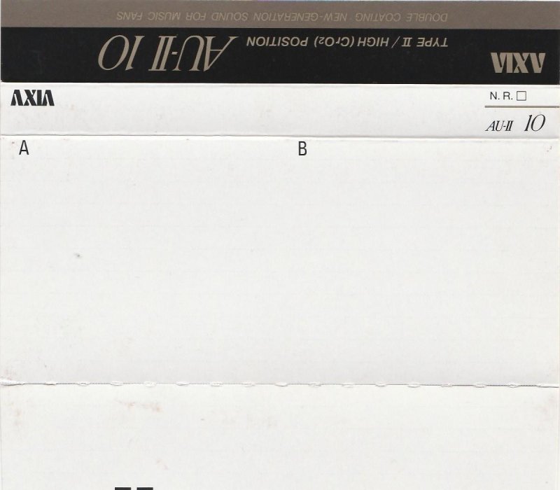 Compact Cassette AXIA AU-II 10 Type II Chrome 1991 Japan