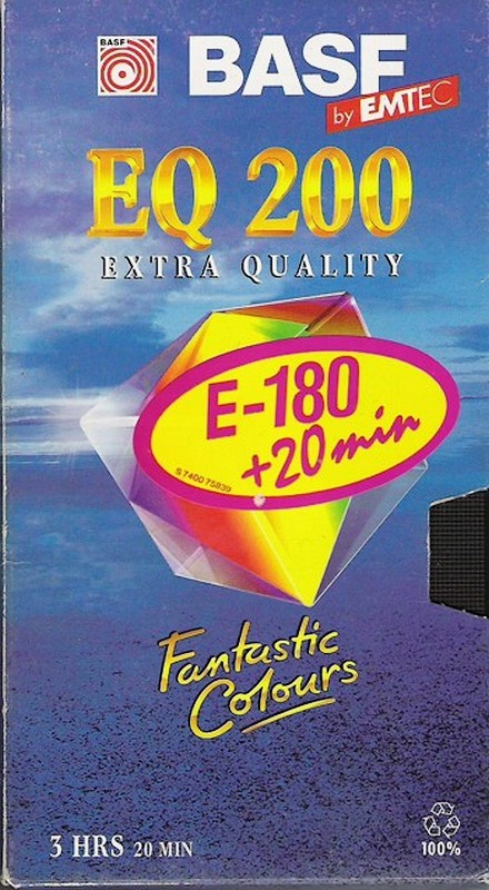 VHS, Video Home System BASF Extra Quality 200 Type II Chrome 1998 Europe