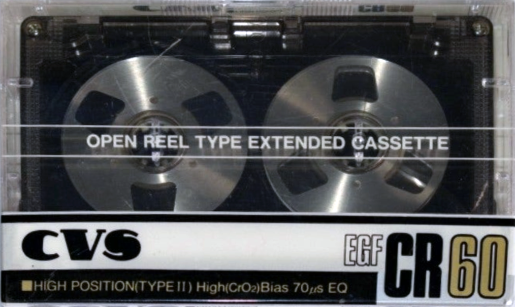 Compact Cassette CVS EGF CR 60 Type II Chrome 1985 Japan