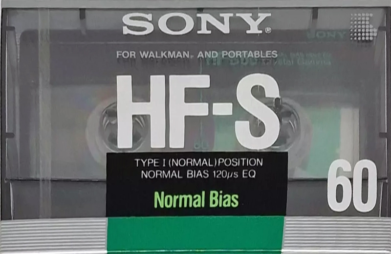 Compact Cassette Sony HF-S 60 "HF-S60A" Type I Normal 1988 USA