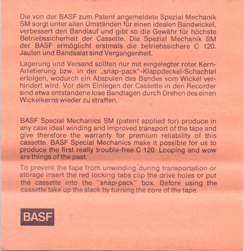 Compact Cassette: BASF  - LH 60