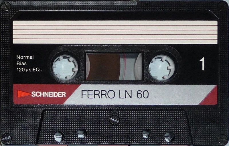 Compact Cassette Schneider Ferro LN 60 Type I Normal 1985 Europe