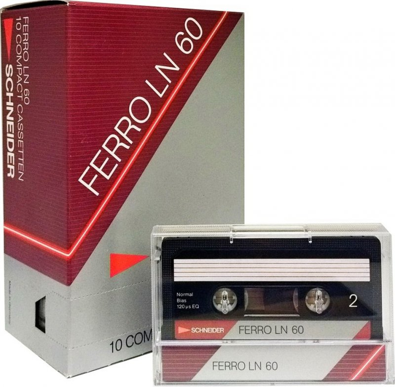 Compact Cassette Schneider Ferro LN 60 Type I Normal 1985 Europe