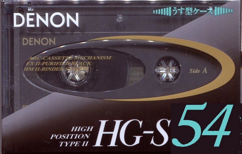 Compact Cassette Denon HG-S 54 "HG-S54R" Type II Chrome 1991 Japan