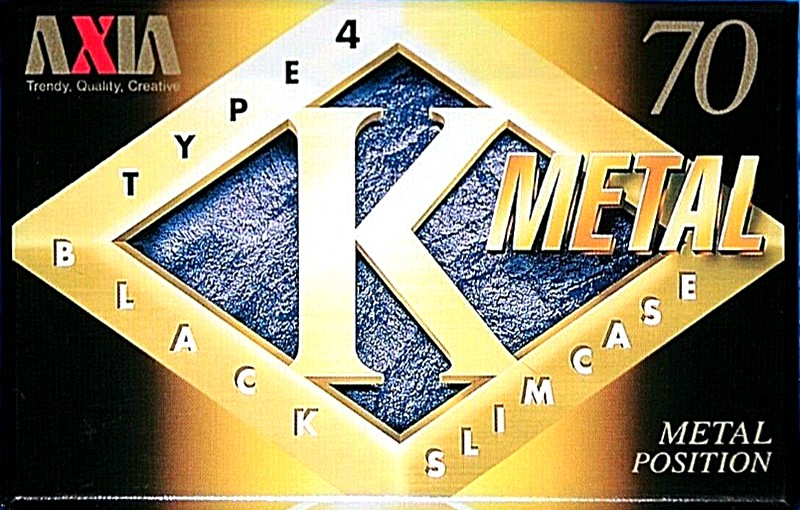 Compact Cassette AXIA K Metal 70 "KMC 70" Type IV Metal 1997 Japan