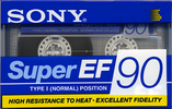 Compact Cassette Sony Super EF 90 "C-90EF" Type I Normal 1992 Europe