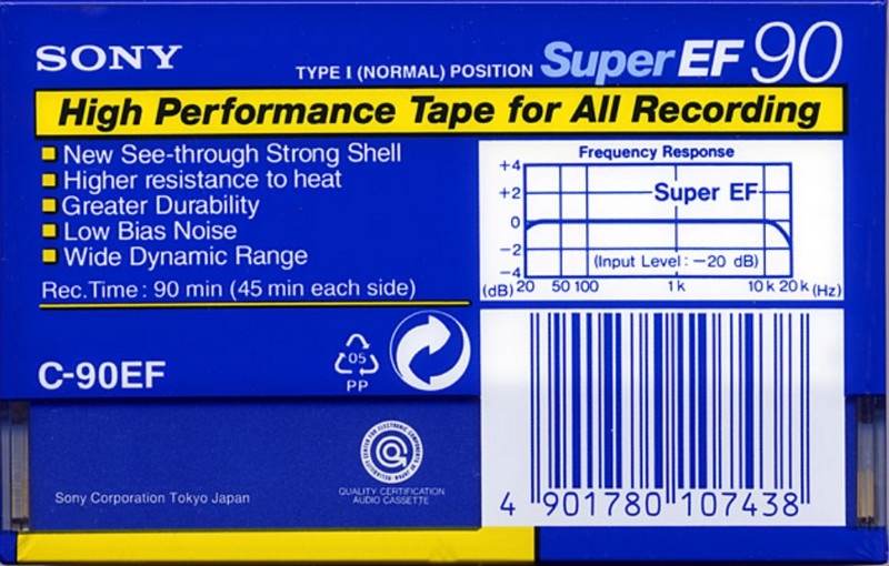 Compact Cassette: Sony  - Super EF 90