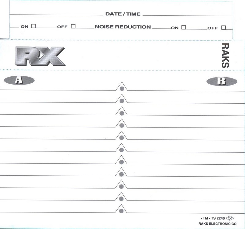 Compact Cassette: RAKS  - RX 100