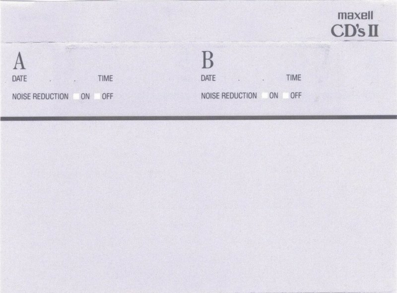 Compact Cassette Maxell CD`s II / CD`s 2 74 Type II Chrome 1992 Japan