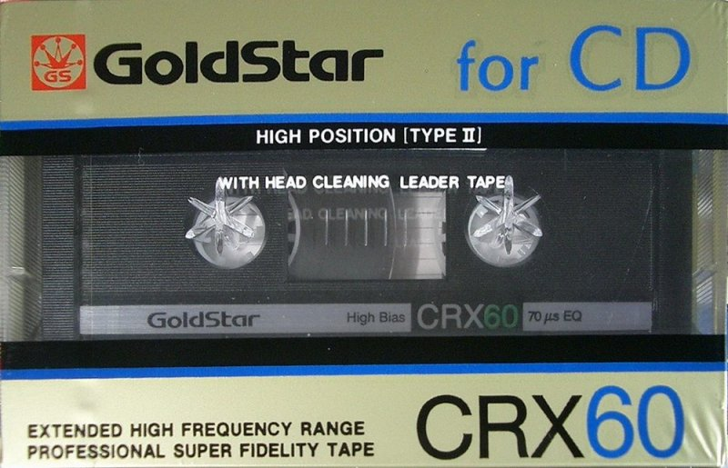 Compact Cassette Goldstar CRX 60 Type II Chrome 1986 Europe