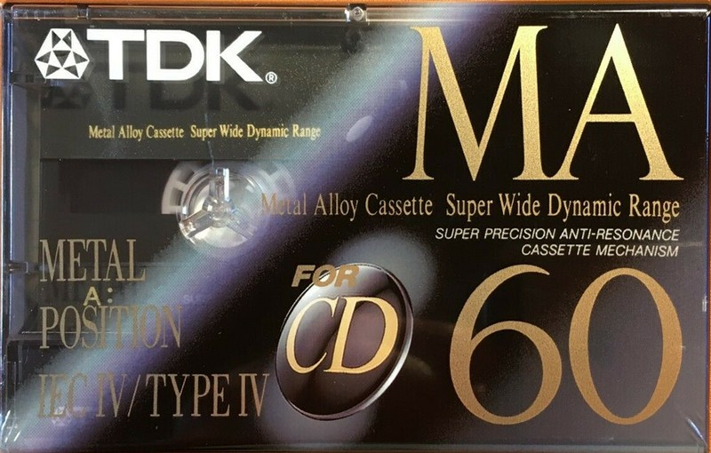 Compact Cassette TDK MA 60 "MA-60ET" Type IV Metal 1992 Europe