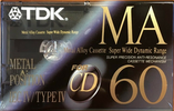 Compact Cassette TDK MA 60 "MA-60ET" Type IV Metal 1992 Europe