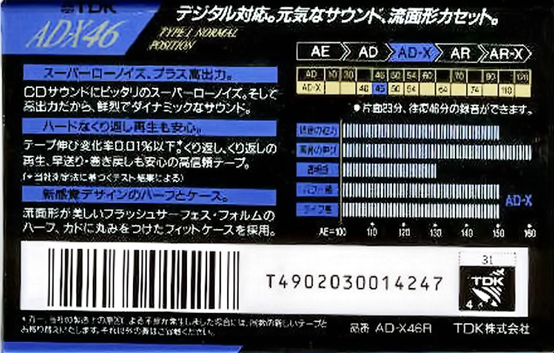 Compact Cassette: TDK  - AD-X 46