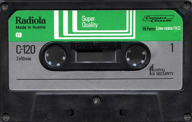 Compact Cassette Radiola Super Quality 120 Type I Normal 1975 Europe