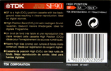 Compact Cassette TDK SF 90 "SF-90ET" Type II Chrome 1992 Europe