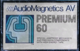 Compact Cassette Audio Magnetics AV 60 "Premium" Type I Normal 1981 Canada