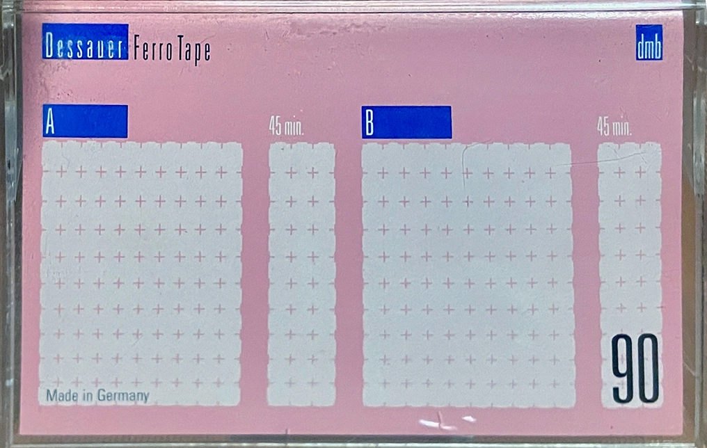 Compact Cassette dmb Dessauer Ferro Tape 90 Type I Normal 1993 Europe