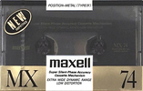 Compact Cassette Maxell MX 74 Type IV Metal 1988 Japan