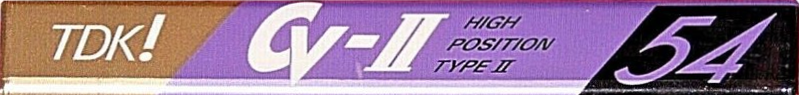 Compact Cassette TDK CV-II 54 "CV2-54" Type II Chrome 1990 Japan