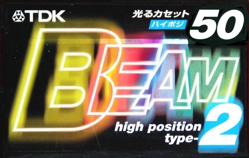 Compact Cassette TDK Beam 2 50 "BM2-50S" Type II Chrome 1999 Japan
